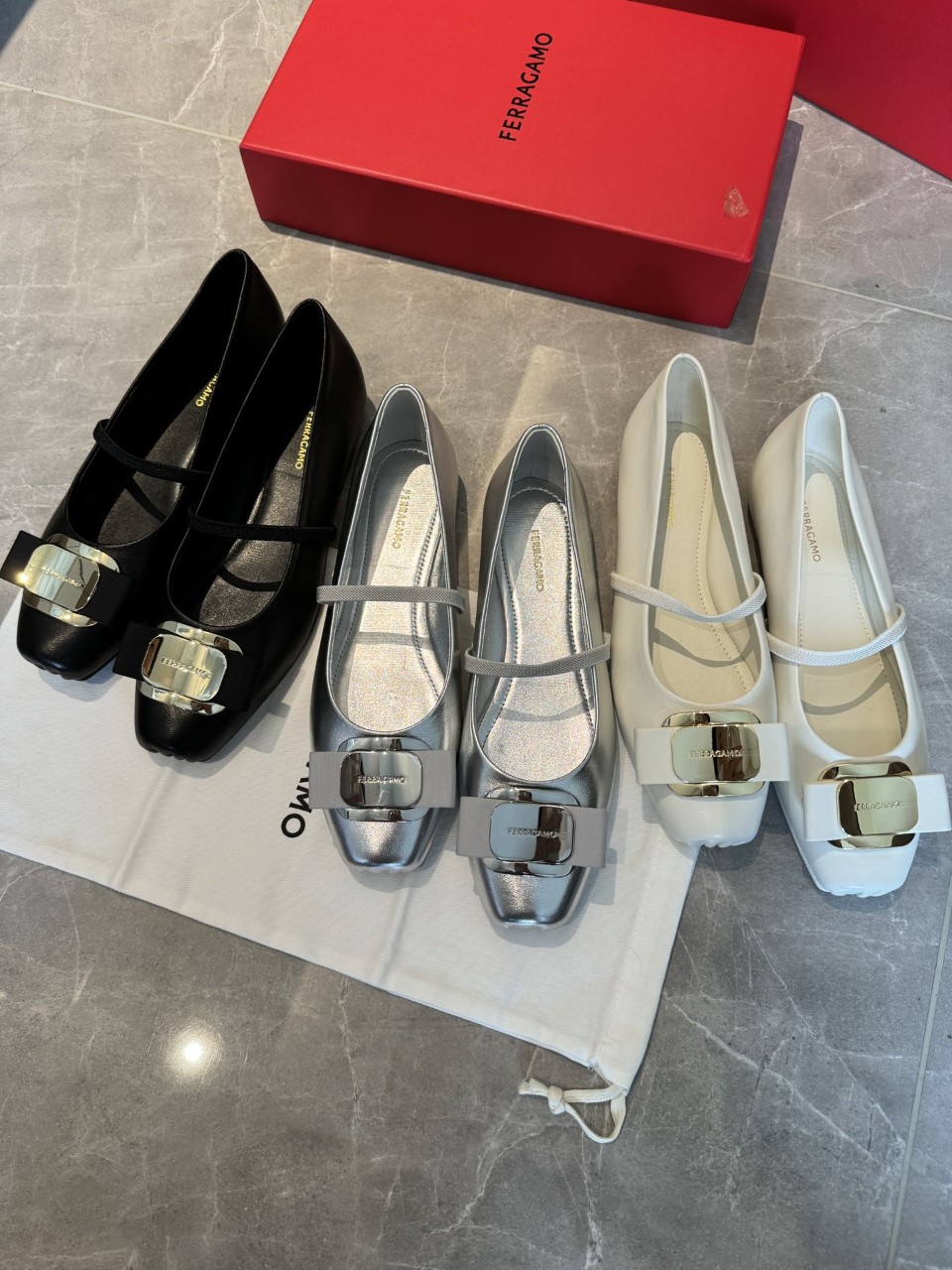 살바토레 페라가모 SALVATORE FERRAGAMO 바라 보우 ZINA NERO 메리제인 플랫 플랫슈즈 768868 SIZE 34~40 ☆☆☆☆☆