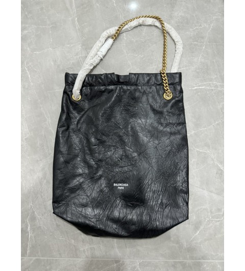 BALENCIAGA 발렌시아가 크러쉬 미디움 숄더백 블랙 742941210IT1000 39x46x14cm #브이브이아이피공장