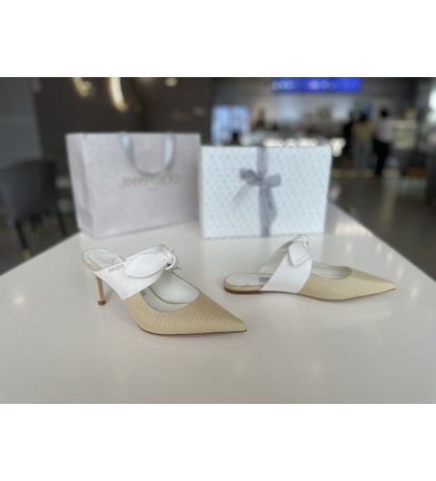 지미추 Jimmy Choo 랄리 우븐 플랫 뮬, 75 샌들힐 34~40 굽 7.5cm