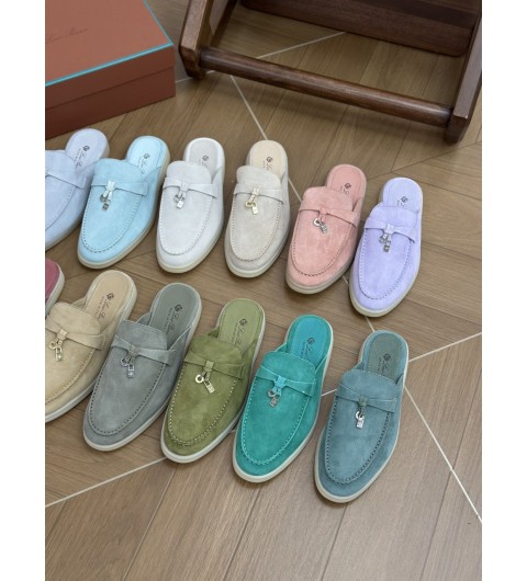 로로피아나 썸머워크 뮬 슬리퍼 바부슈 스웨이드 FAI1543 FAL5900 35~40