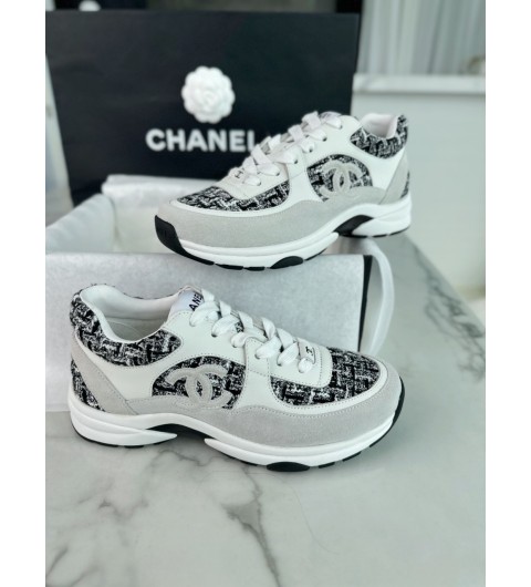샤넬 CHANEL CC 로고 트위드 스니커즈 35~41 #해피샵