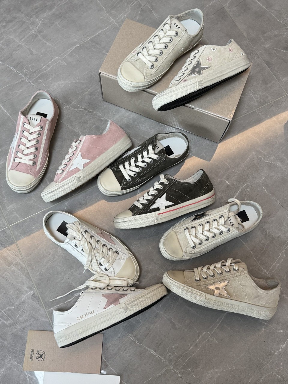 골든구스 GOLDEN GOOSE 레더 스타 스웨이드 브이스타 5컬러 35~41