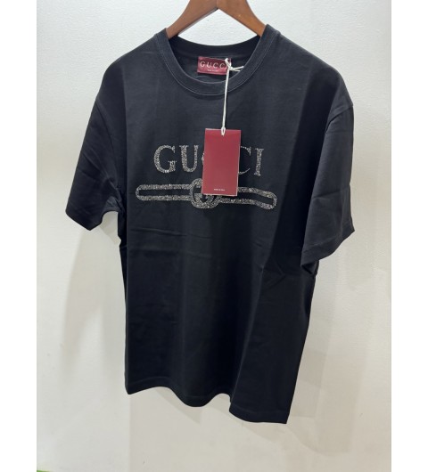 구찌 GUCCI 엠브로이더드 코튼 반소매 티셔츠 - 블랙 796395XJG361043 2872749 XS S M L XL XXL #vvip공장