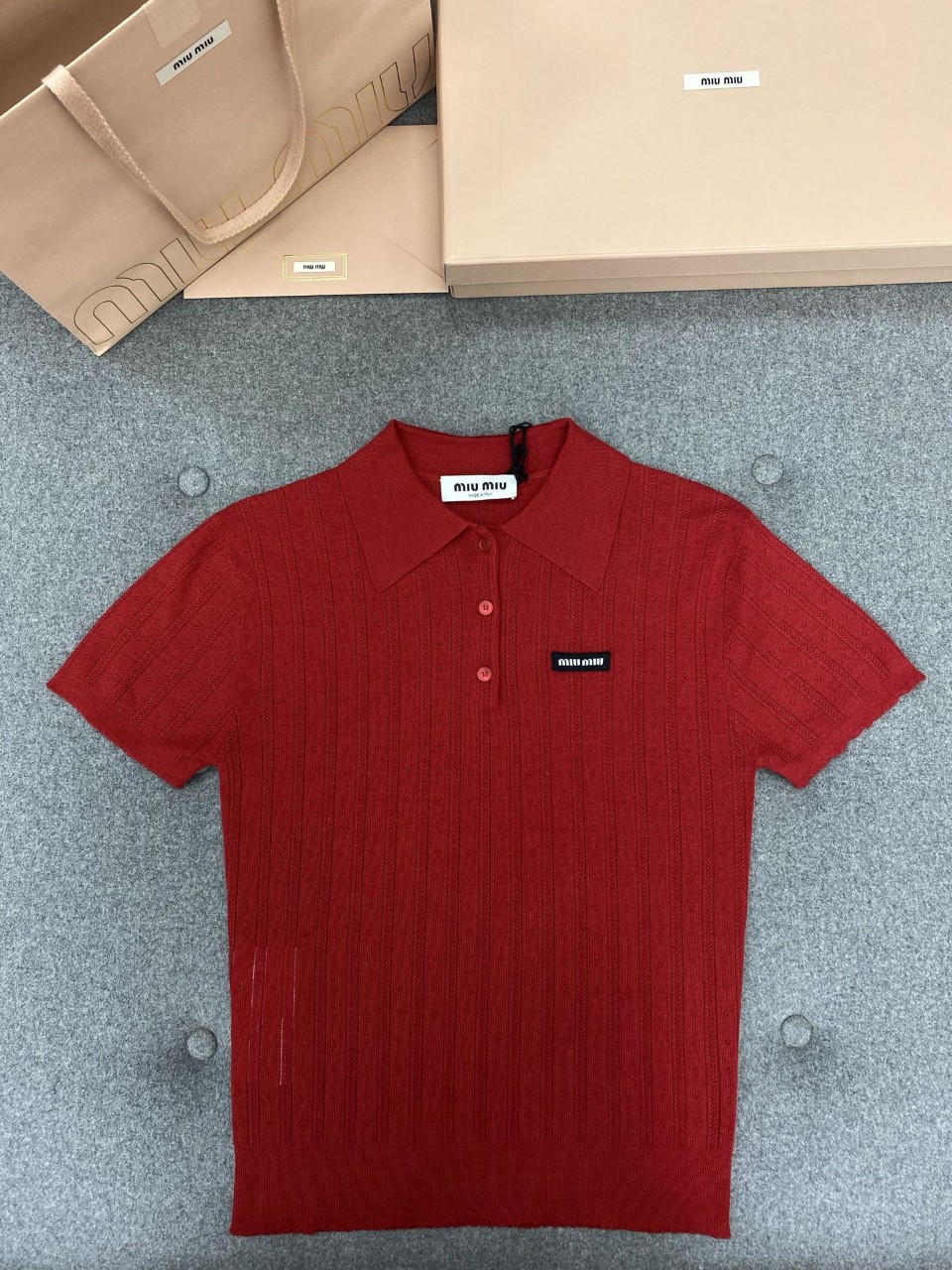 미우미우 캐시미어 폴로 스웨터 Cashmere polo sweater MMLA30 15Z1 F0627 S OOO 38 40 42