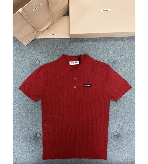 미우미우 캐시미어 폴로 스웨터 Cashmere polo sweater MMLA30 15Z1 F0627 S OOO 38 40 42