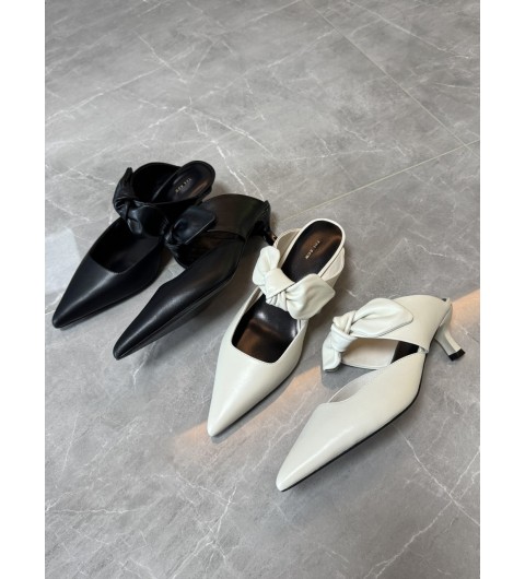 더로우(THE ROW) 코코 레더 뮬 35~40 굽 4.5cm