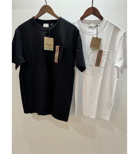 버버리 ELLISON ICO 남성 스트라이프 포켓 반팔 티셔츠 8084779 XS S M L XL XXL #vvip공장
