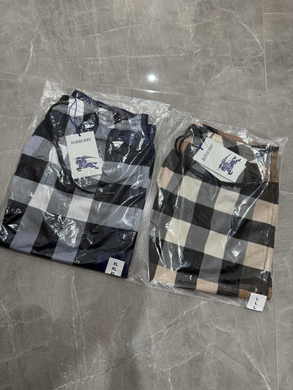 25SS 버버리 블루 체크 스윔 팬츠 8107273 BLUE CHECK XS S M L XL XXL #vvip공장