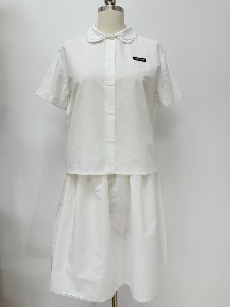 미우미우 플램 포플린 셔츠 + 스커트 MK1932 163M F0009 S OOO 36 38 40 #타지아