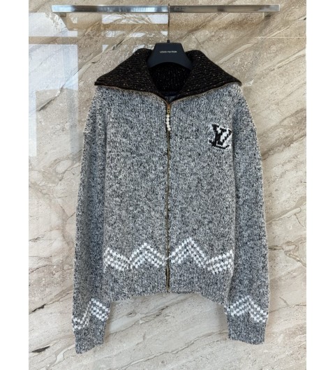 루이비통 25FW LV 울 니트 블루종 집업 자켓 1AIMD0 XS S M L
