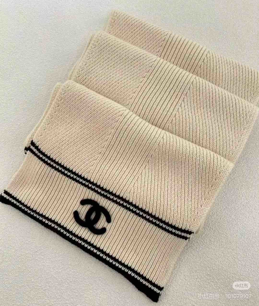 샤넬 CHANEL 25FW 캐시미어 레터링 자수 머플러 #타지아