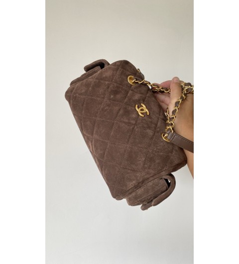 샤넬 CHANEL 스웨이드 퀼팅 체인 숄더백 15.5x24x11.5cm #티무역