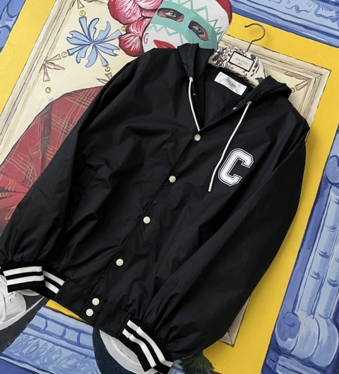 셀린느 여성 테디 자켓 인 라이트웨이트 나일론 블랙 2W547495M 38NO 34 36 38 #터비에빵