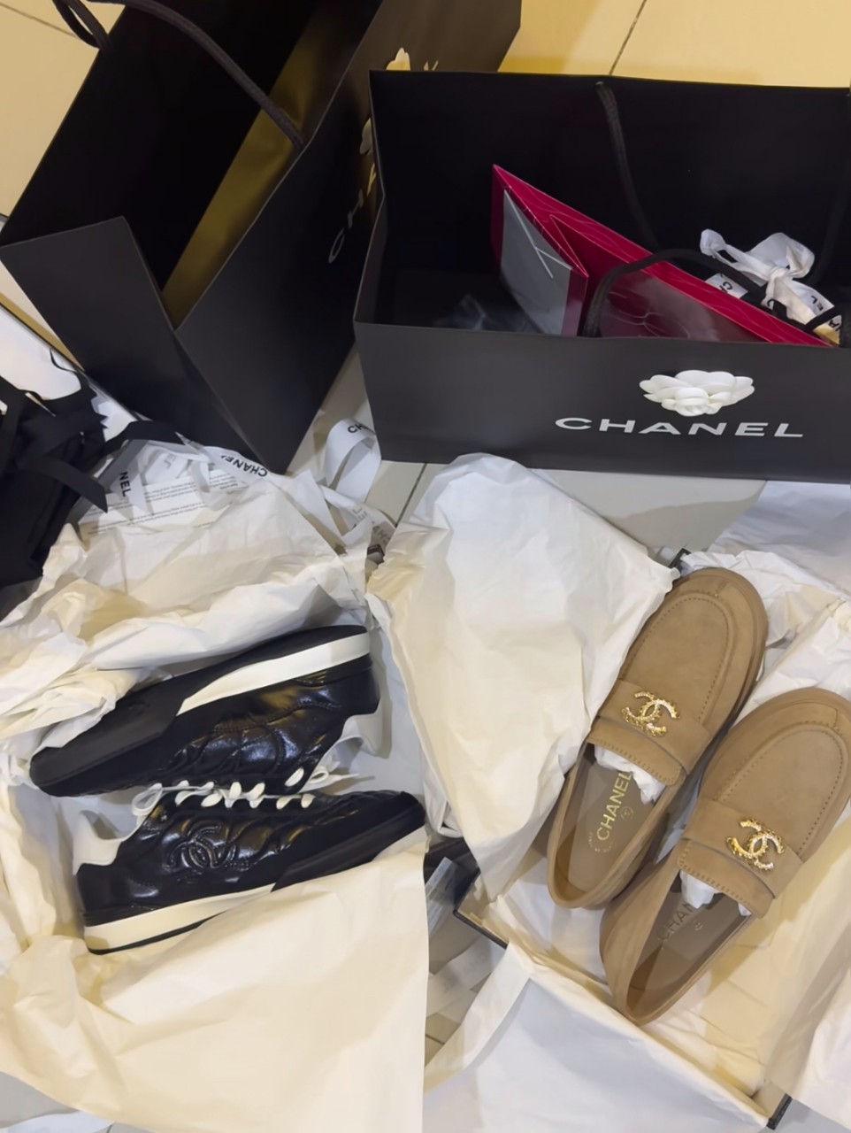 샤넬 CHANEL 25A 스웨이드 키드스킨 로퍼 G37430 35~41