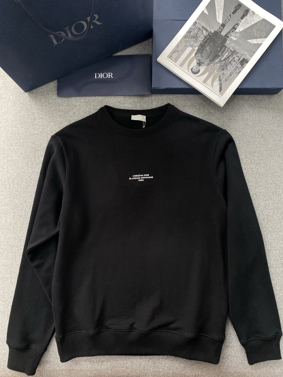 크리스찬디올 블랙 몽테뉴 스웨트셔츠 543J694A3028 C980 S M L