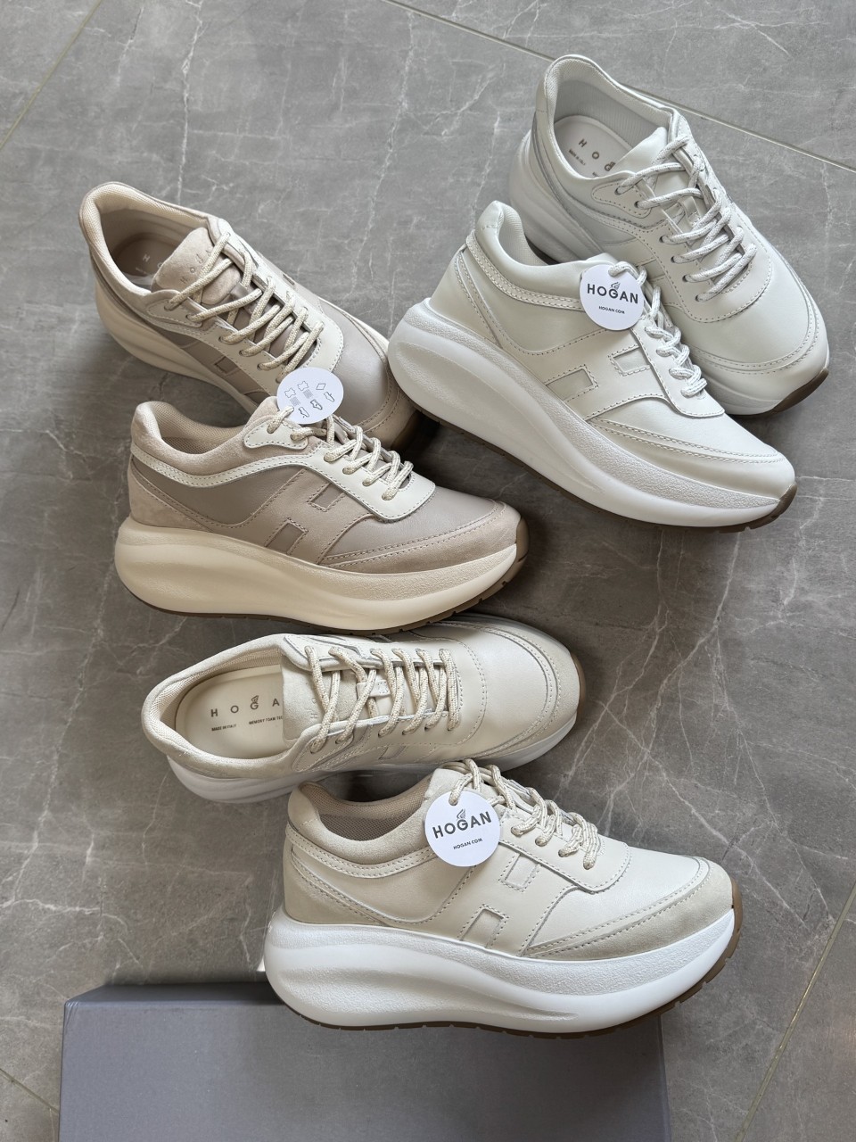 25FW 호간 호건 스니커즈 HXW6960FW10UOV0YBB CREAM 35~40 굽 5cm