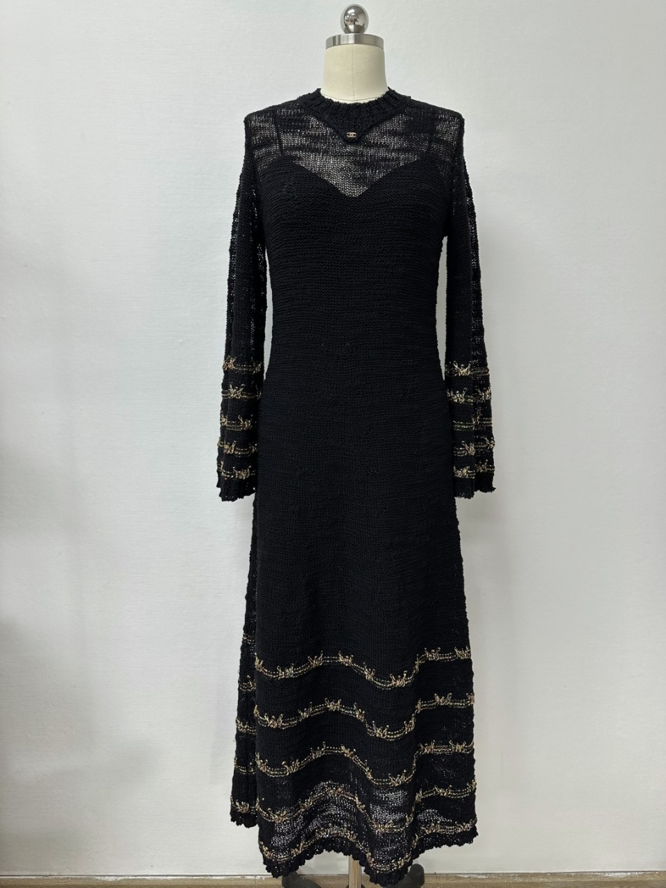 샤넬 CHANEL 오뜨 꾸뛰르 컬렉션의 블랙 드레스 원피스 36 38 40 #타지아