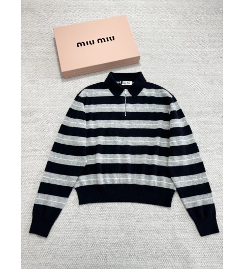 미우미우 캐시미어 폴로 셔츠 MML02H_181S_F0008_S_OOO 36 38 40 #타지아