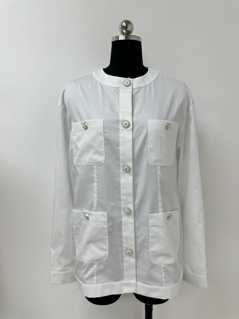 샤넬 CHANEL 25K 포켓 셔츠 블라우스 P80582 36 38 40 #타지아