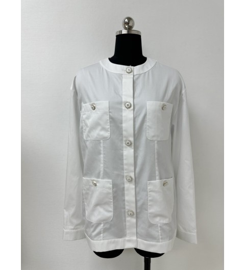 샤넬 CHANEL 25K 포켓 셔츠 블라우스 P80582 36 38 40 #타지아