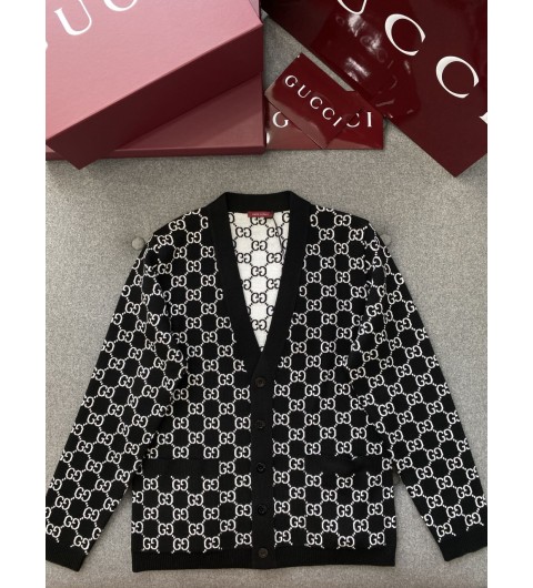 구찌 GG 리버서블 GG 울 자카드 가디건 798157 S M L