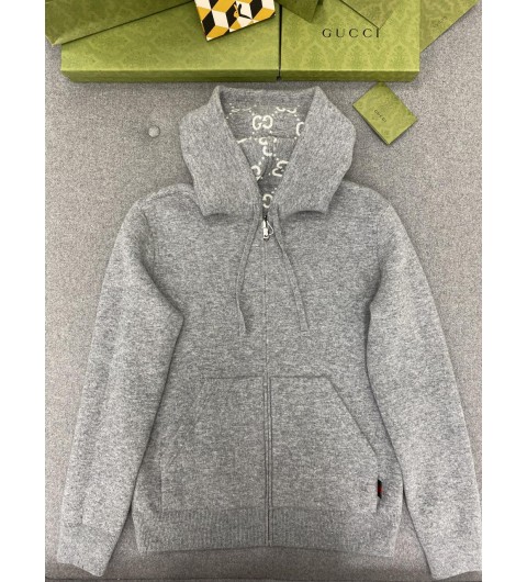 GUCCI 구찌 리버서블 GG 양면 울 후드 지퍼 재킷 자켓 794935 S M L