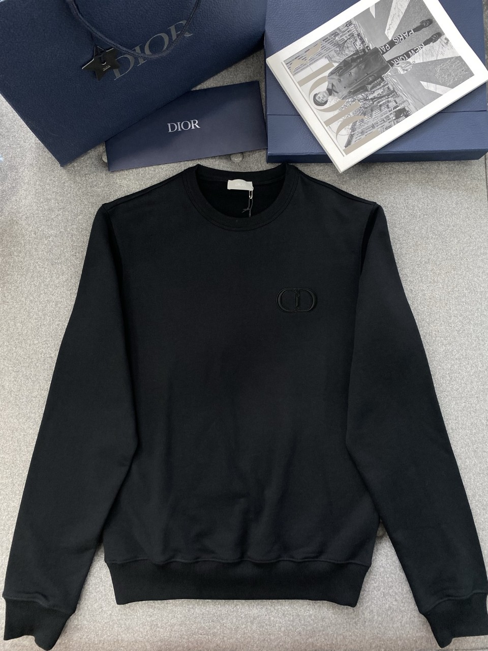 디올 CD Icon 스웨트셔츠 블랙 코튼 플리스 113J699A0531_C989 S M L XL