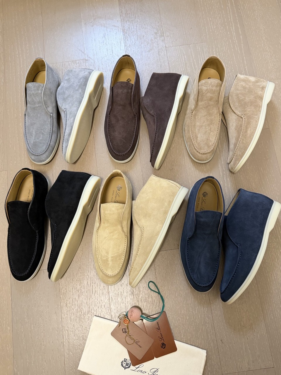 [로로피아나] FAB4368 H755 스웨이드 오픈워크 앵클 부츠 39~46