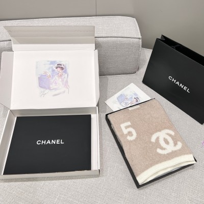 샤넬 CHANEL 캐시미어 울 머플러 180x30cm 캐시미어 46.4% + 울 39.5% + 실크 14.1%