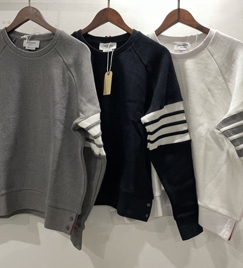 톰브라운 사선 와플 니트 맨투맨 MJT205A 06452 035 1 2 3 4 5 #vvip공장