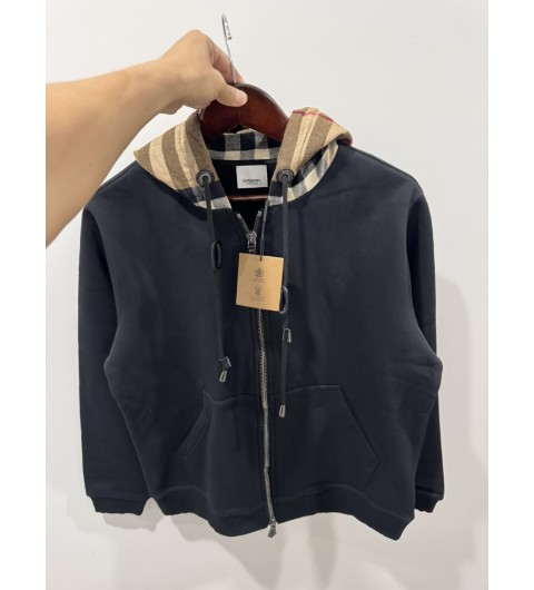 버버리 BURBERRY 8048026 체크 후드 집업자켓(블랙) XS S M L XL #vvip공장