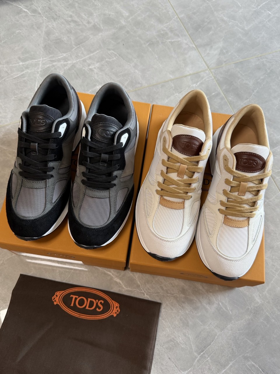 FW25 토즈 가죽 AND 테크니컬 패브릭 스 니커즈 XXM63KOJN90 UKZRXU6 39~44