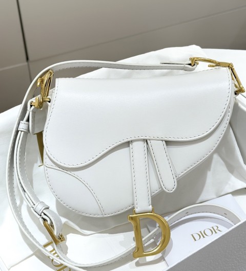 디올 새들 미니 백 라떼 스무스 송아지 가죽 20*14*6cm #여왕샵