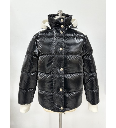 샤넬 푸퍼 코트 믹스드 파이버 화이트 블랙 여성 P79645 36 38 40 #타지아