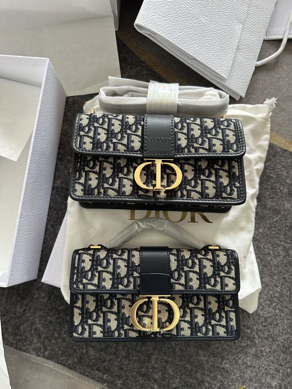 디올 Miss Montaigne 미니백 블루 Dior Oblique 자카드 S2356UTZQ_M928 #vvip공장