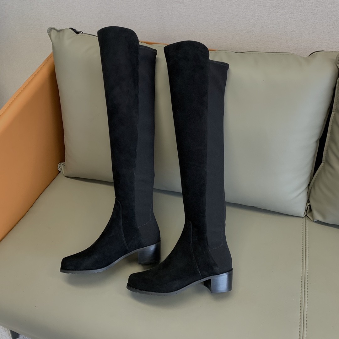 스튜어트 와이츠먼 리저브 오버더니 부츠 블랙 스웨이드 35 36 36.5 37 37.5 38 39 굽 4.5cm