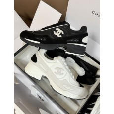 샤넬 스니커즈 운동화 스웨이드 카프스킨 화이트 블랙 G46872 35~40 굽 2cm