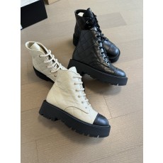 샤넬 Chanel 퀼팅 캡 토 컴뱃 부츠 (Quilted Cap Toe Combat Boots) G45833 35~40