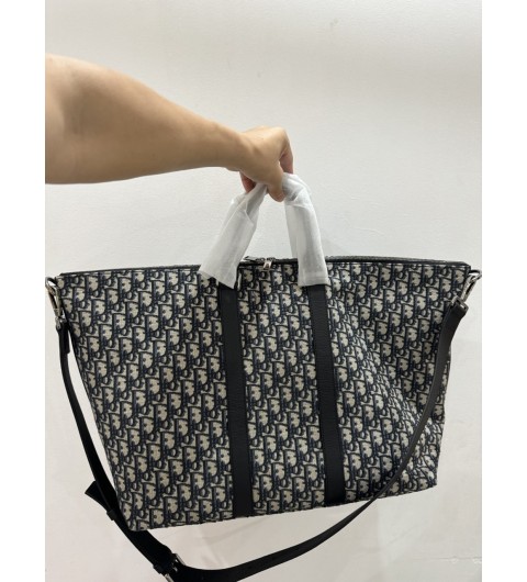 디올 오블리크 위켄더 보스턴백 Weekender 40백 베이지 & 블랙 Dior Oblique 자카드, 블랙 그레인 송아지 가죽 1ESDU134YKY_H27E #vvip공장