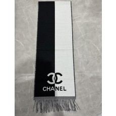 샤넬 CC 로고 투톤 양면 머플러 목도리 여성 남성 남여공용 블랙 184*34cm 메리노울 100% #vvip공장